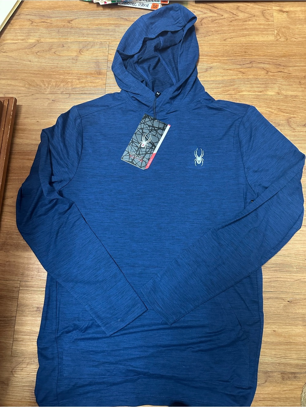 Spyder Royal Blue Men's Hooded Performance Pullover size S